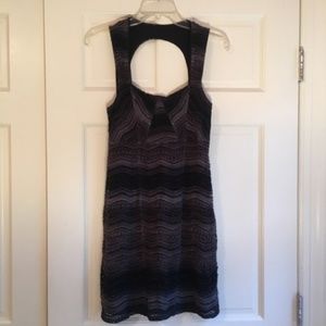 NWOT free people chevron black + gray dress!!
